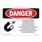 Signmission Safety Sign, OSHA Danger, 7" Height, Aluminum, MRI X-Ray Microwave OS-DS-A-710-LS-1690 - alternate 1